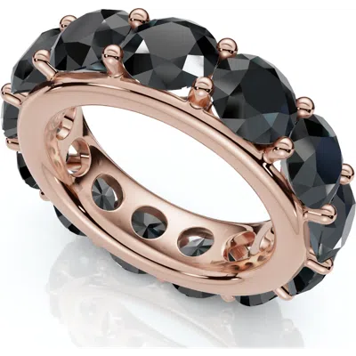Bliss Diamond 13ct Black Diamond Eternity Ring 10k Gold Lab Grown