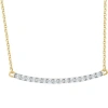 Bliss Diamond 1/3ct Diamond Bar Pendant 10k Gold Necklace Lab Grown 1 1/3" In 10k Yellow Gold