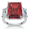 Bliss Diamond 13ct Ruby & Diamond Ring 14k Gold Or Platinum Lab Grown In Silver