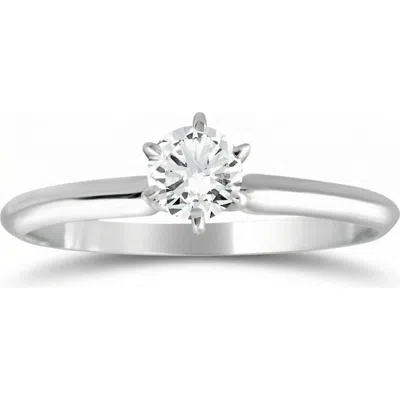 Bliss Diamond 1/3ct Solitaire Round Cut Diamond Engagement Ring In Orange