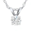 Bliss Diamond 1/4 Carat Solitaire Lab Grown Diamond Pendant 14k Gold In 14k White Gold