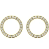 Bliss Diamond 1/4ct Circle Diamond Earrings In 10k Rose Gold
