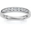 Bliss Diamond 1/4ct Diamond Channel Set Wedding Stackable Band 14k Gold Or Platinum Lab Grown In Silver
