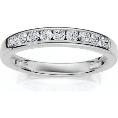 Bliss Diamond 1/4ct Diamond Channel Set Wedding Stackable Band 14k Gold Or Platinum Lab Grown In Silver