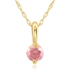 Bliss Diamond 1/4ct Pink Diamond Solitaire Pendant 14k Gold 18" Necklace Lab Grown In 14k Yellow Gold