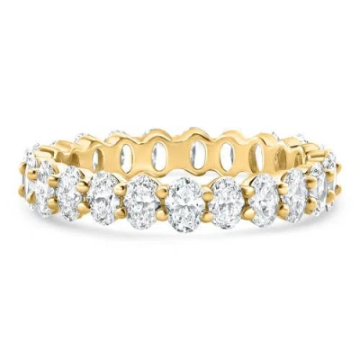 Bliss Diamond 14k Gold 2.25ct Oval Diamond Eternity Ring