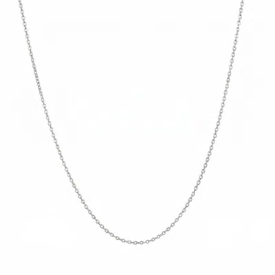Bliss Diamond 14k Gold Diamond-cut Cable Chain In Silver