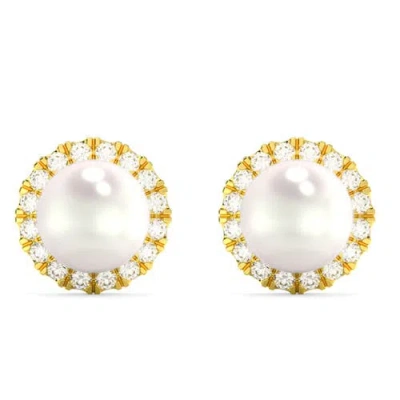 Bliss Diamond 14k Gold Earrings Lab Grown In 14k Yellow Gold