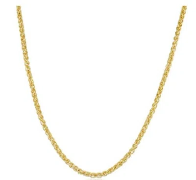 Bliss Diamond 14k Gold Filled 2.5mm Round Wheat Chain Necklace