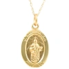 Bliss Diamond 14k Gold Gold St. Jude Thaddeus Medal Pendant .5" Tall 1 Gram In Yellow Gold