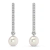 Bliss Diamond 14k Gold Tennis Earrings Lab Grown In 14k White Gold