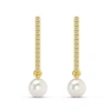 Bliss Diamond 14k Gold Tennis Earrings Lab Grown In 14k Yellow Gold