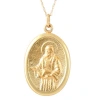 Bliss Diamond 14k Or Gold St. Jude Medal Pendant 1" Tall 3 Grams In Yellow Gold