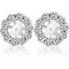 Bliss Diamond 14k Gold 1 1/2 Ct. Diamond Studs Earring Jackets (9mm) Lab Grown In 14k White Gold