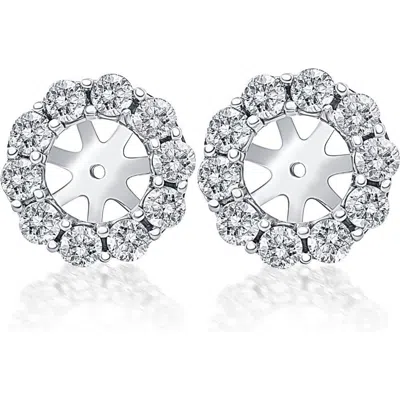 Bliss Diamond 14k Gold 1 1/2 Ct. Diamond Studs Earring Jackets (9mm) Lab Grown In 14k White Gold