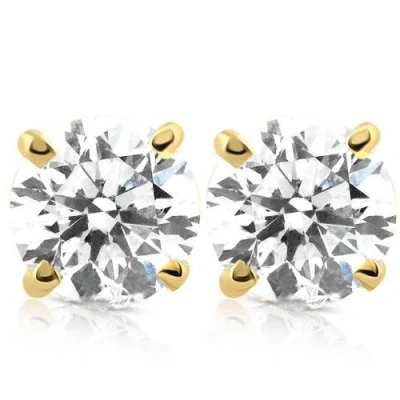 Bliss Diamond 1.50ct Lab Grown Diamond Studs 14k Yellow Gold Screw Backs