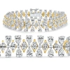 Bliss Diamond 15ct Pear & Marquise Shape Diamond Tennis Bracelet 18k Gold 7" 22grams Lab Grown In 18k Yellow Gold