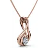 Bliss Diamond 1/5ct Solitaire Lotus Diamond Pendant 14k Gold 18" Necklace Lab Grown