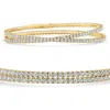 Bliss Diamond 1.70ct Round Cut Double Flex Diamond 7" Tennis Bracelet 14k Gold Lab Grown In 14k Yellow Gold