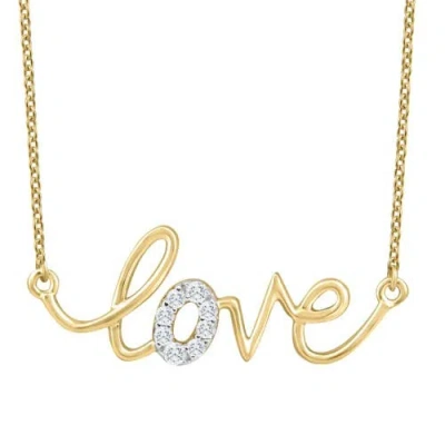 Bliss Diamond 18" Necklace In 10k Yellow Gold