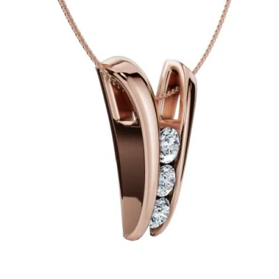 Bliss Diamond 18" Necklace Lab Grown In Rose Gold