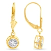 Bliss Diamond 1.80ct Diamond Lab Grown Dangle Lever Back Hoop Earrings 14k Yellow Gold In 14k Yellow Gold
