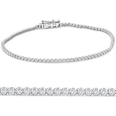Bliss Diamond 1.89ct Diamond Lightweight 7" Tennis Bracelet 14k Gold Lab Grown