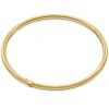 Bliss Diamond 18k Gold Plated Silver Textured 3mm Slip-on Bangle Bracelet In Gold