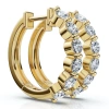 Bliss Diamond 1ct 6-stone Diamond Hoops 10k Gold Lab Grown In 10k Yellow Gold