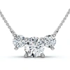 Bliss Diamond 1ct Diamond 3-stone Pendant Necklace 14k Gold Lab Grown