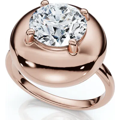 Bliss Diamond 1ct Diamond Bezel Stackable Button Engagement Ring 14k Gold Or Pt Lab Grown