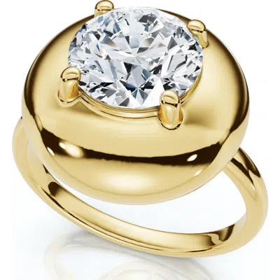Bliss Diamond 1ct Diamond Bezel Stackable Button Engagement Ring 14k Gold Or Pt Lab Grown