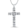 Bliss Diamond 1ct Diamond Cross Pendant 14k Gold (1 Inch Tall) Lab Grown In 14k White Gold