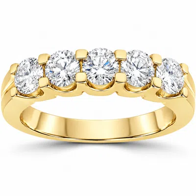 Bliss Diamond 1ct Diamond Emily 5-stone Wedding Ring 14k Gold Anniversary Band Lab Grown In 14k Yellow Gold
