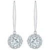 Bliss Diamond 1ct Diamond Floral Shape Studs Lab Grown Earrings In White Gold