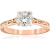 Bliss Diamond 1ct Diamond Solitaire 14k Gold   Engagement Ring Art Deco Lab Grown In 14k Rose Gold