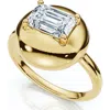 Bliss Diamond 1ct Emerald Cut Solitaire Candy Button Diamond Ring 14k Gold Or Pt Lab Grown In Gold