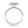 Bliss Diamond 1ct Halo Diamond Accent Ring Gold Lab Grown In 10k White Gold