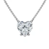 Bliss Diamond 1ct Heart Shape Diamond Solitaire Diamond Pendant 14k Gold Necklace Lab Grown In 14k White Gold