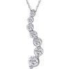 Bliss Diamond 1ct Lab Created Diamond Journey Pendant 14k White Gold In 14k White Gold