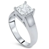 Bliss Diamond 1ct Princess Cut Lab Grown Diamond Solitaire Engagement Ring 14k Gold In 14k White Gold