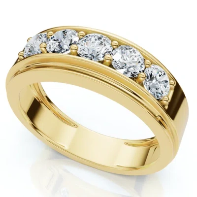 Bliss Diamond 1ct Tw Five Stone Diamond Wedding Ring 14k Gold Or Platinum Lab Grown