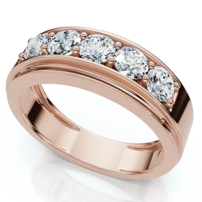 Bliss Diamond 1ct Tw Five Stone Diamond Wedding Ring 14k Gold Or Platinum Lab Grown