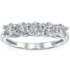 Bliss Diamond 1ct T.w. Five Stone Diamond Wedding Ring 14k Or Gold Lab Grown In 14k White Gold