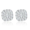 Bliss Diamond 1ct Tw Round Diamond Cushion Halo Studs 10k Yellow Gold Lab Grown Earrings In 10k Yellow Gold