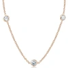 Bliss Diamond 2 Ct Diamonds By The Yard Necklace 14k Rose Gold Lab Grown Diamond In 14k Rose Gold