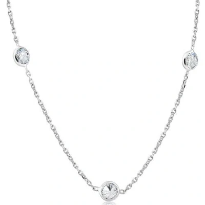 Bliss Diamond 2 Ct Diamonds By The Yard Necklace 14k White Gold Lab Grown Diamond