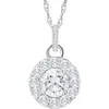 Bliss Diamond 2 Ct Tw Diamond (1ct Center) Halo Pendant 10k Gold Necklace