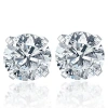 Bliss Diamond 2.00ct Round Brilliant Cut Natural Diamond Stud Earrings 14k Gold Classic Setting In White Gold