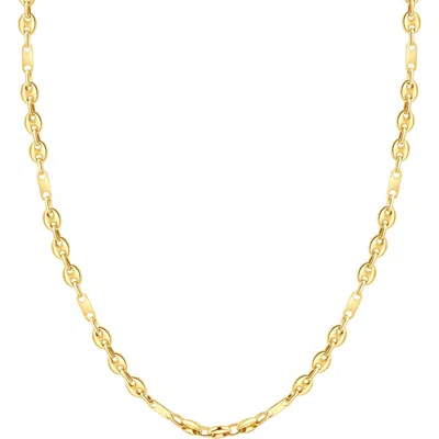Bliss Diamond 22" Marine Chain Necklace 14.2 Grams 5.5mm Thick In 14k Yellow Gold